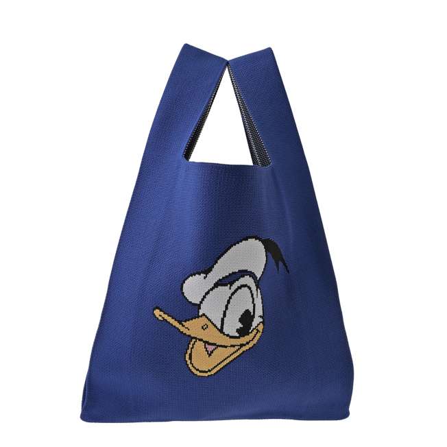 Bolso tote tejido con rostro del Pato Donald