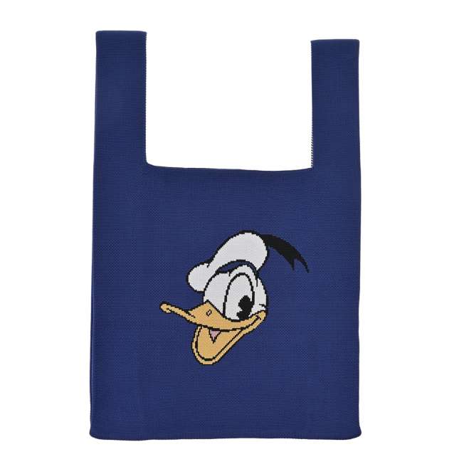Bolso tote tejido con rostro del Pato Donald