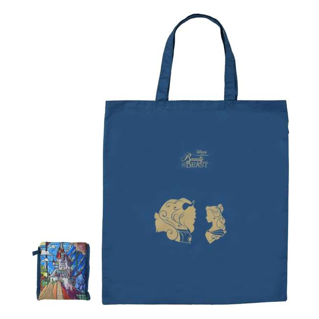 Bolsa reutilizable de Bella y Bestia con diseño de vitral