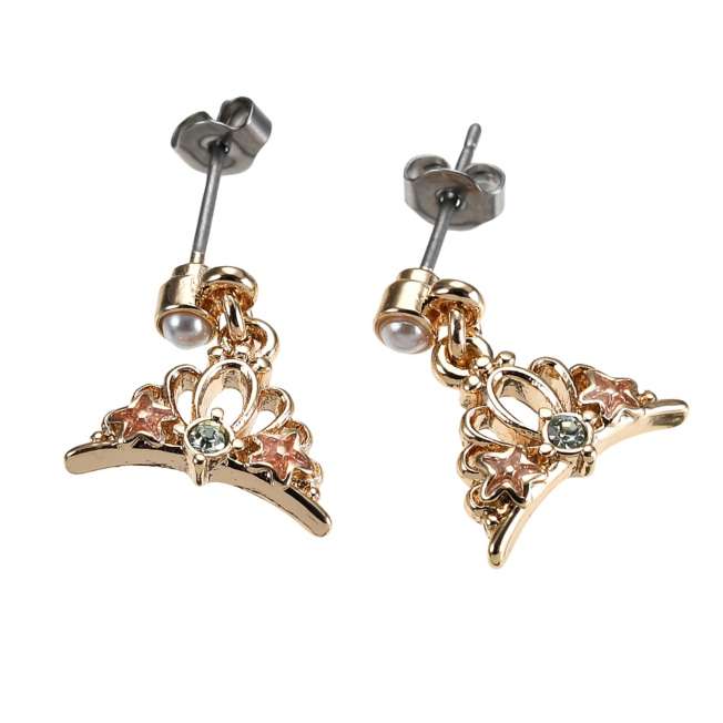 Aros de Ariel con diseño de tiara