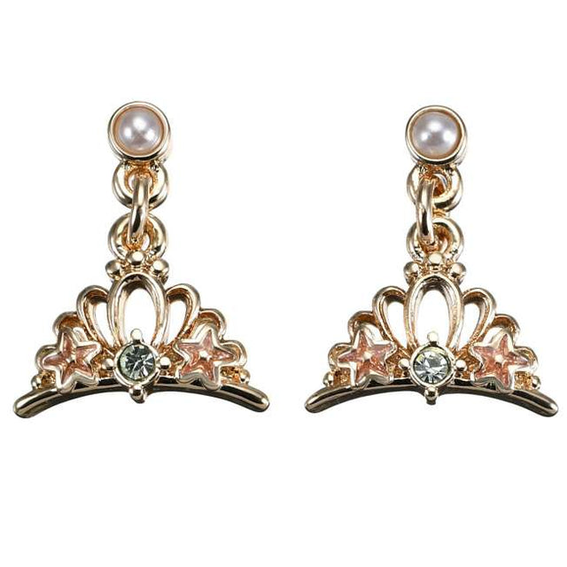 Aros de Ariel con diseño de tiara