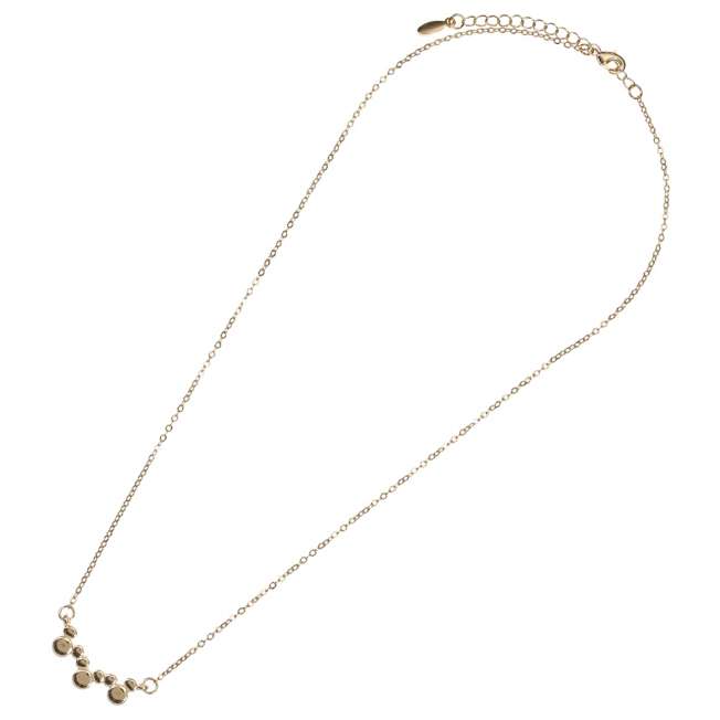 Collar dorado de íconos de Mickey Mouse