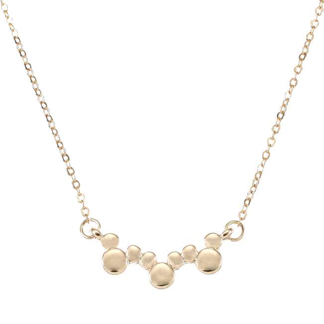 Collar dorado de íconos de Mickey Mouse