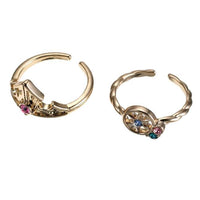 Set de anillos de Aurora: tiara y rueca