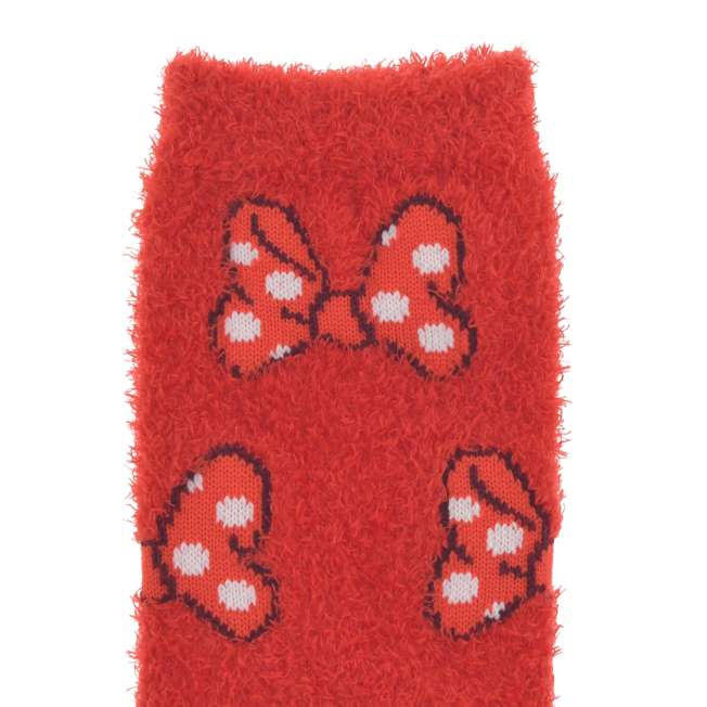 Calcetines rojos de Minnie con lazo (23-25 cm)