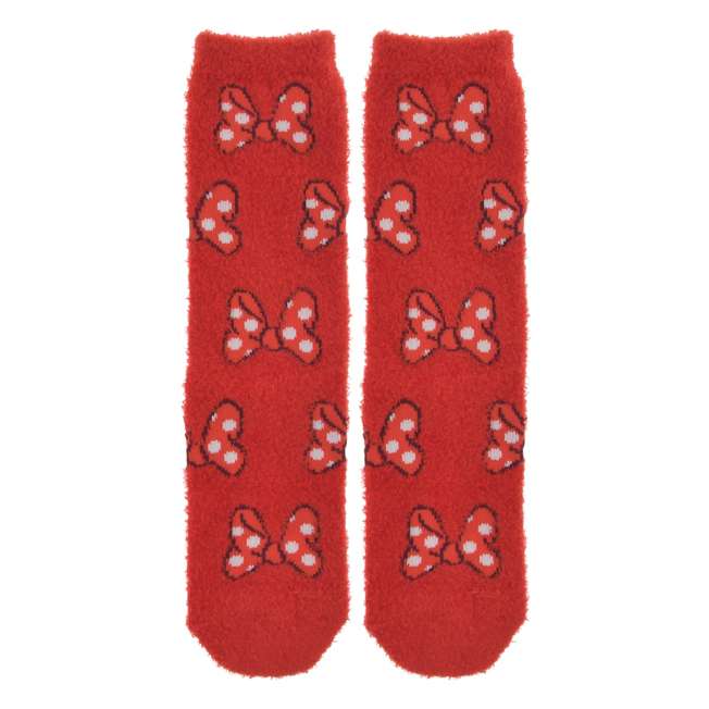 Calcetines rojos de Minnie con lazo (23-25 cm)