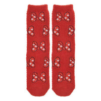 Calcetines rojos de Minnie con lazo (23-25 cm)