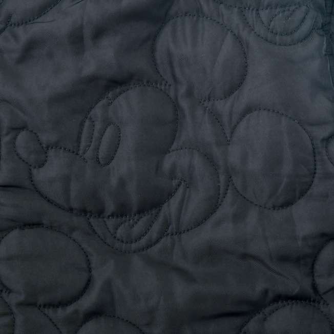 Chaqueta acolchada negra con rostro de Mickey