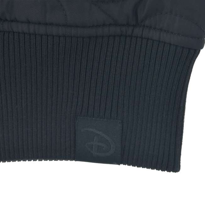 Chaqueta acolchada negra con rostro de Mickey