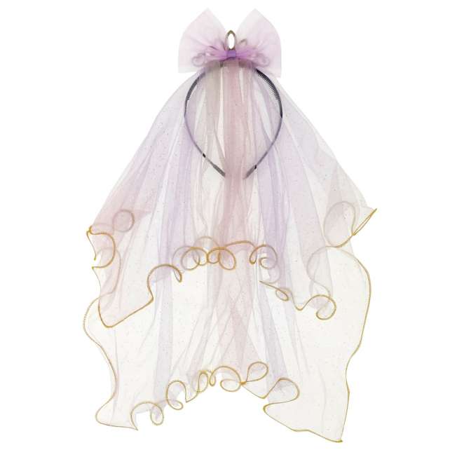 Diadema infantil de Rapunzel con velo y cinta