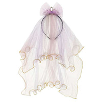 Diadema infantil de Rapunzel con velo y cinta