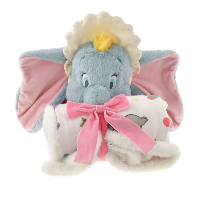 Manta de Dumbo y Timothy con peluche