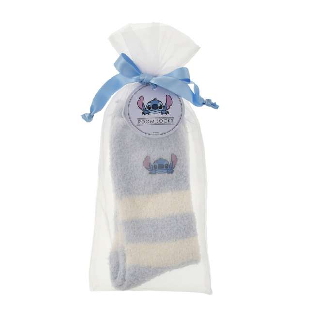 Calcetines de casa a rayas de Stitch, talla 23–25 cm