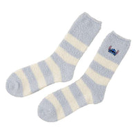 Calcetines de casa a rayas de Stitch, talla 23–25 cm
