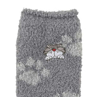 Calcetines de casa de Lucifer con huellitas, gris