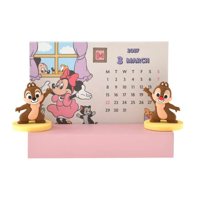 Calendario de escritorio 2027 de Mickey & Friends con figuras