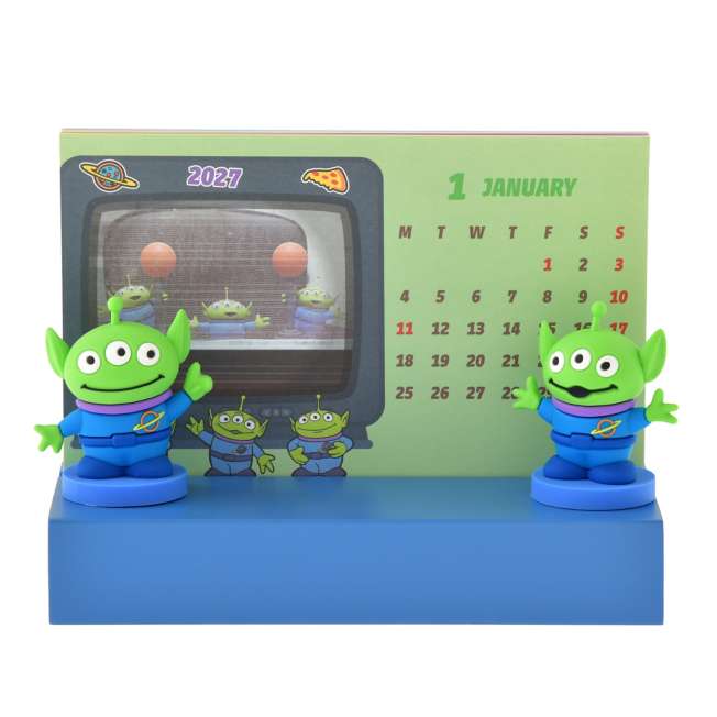 Calendario de escritorio Toy Story 2027 con figura