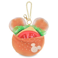 Llavero de peluche Mickey Mouse con bolsillo de hamburguesa