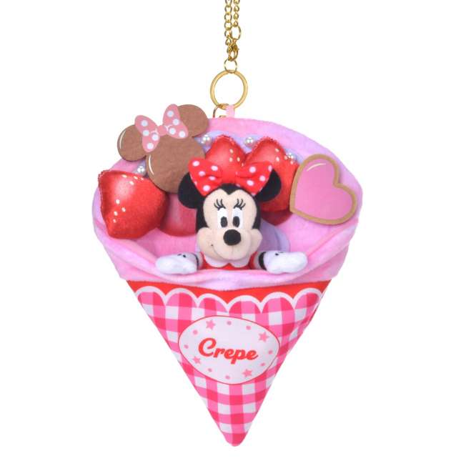 Llavero con bolsillo de crepe de frutilla de Minnie Mouse
