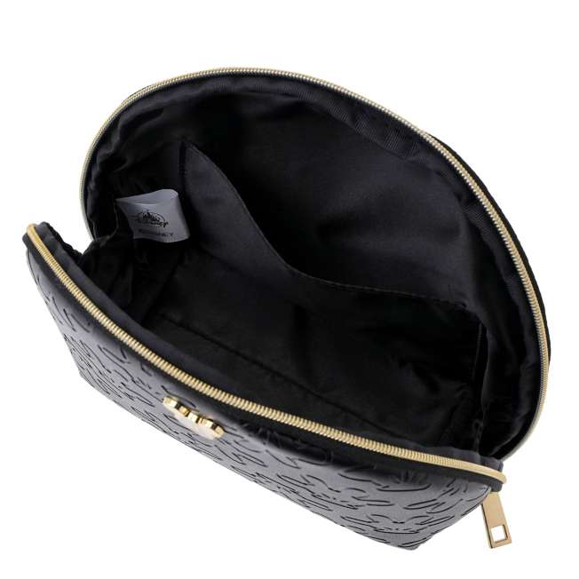 Estuche negro de Mickey Mouse con diseño de manos