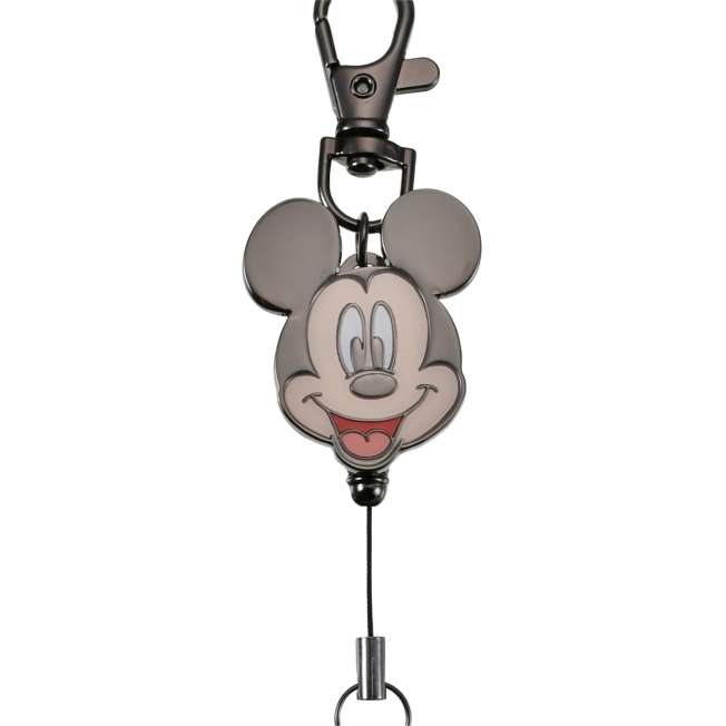 Llavero retráctil metálico de Mickey Mouse