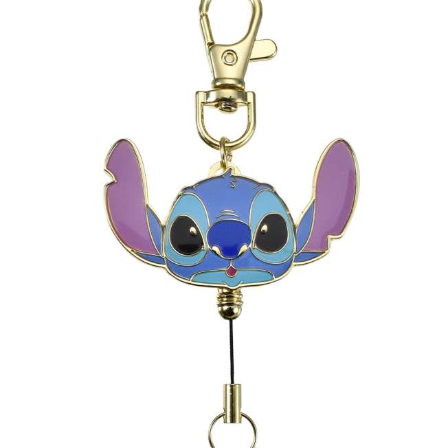 Llavero retráctil metálico de Stitch