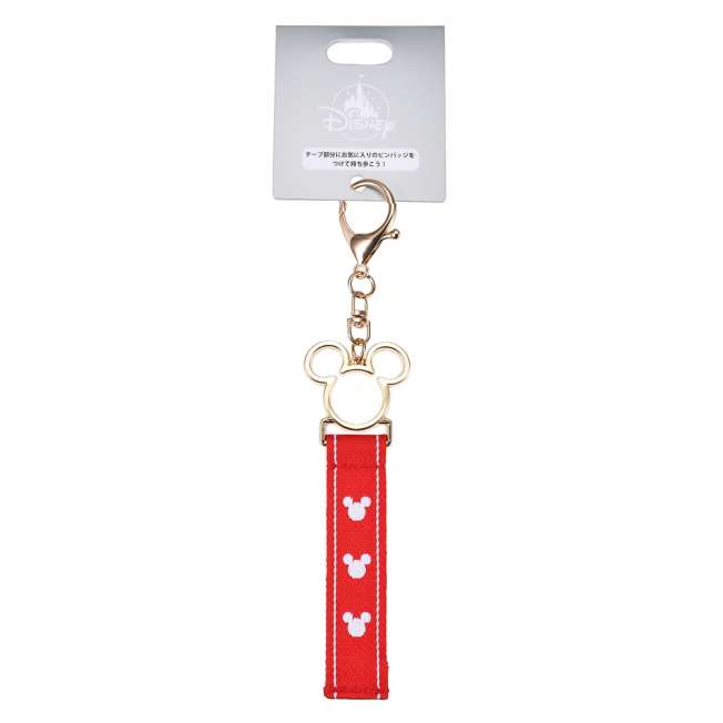 Llavero de Mickey Mouse con cinta roja