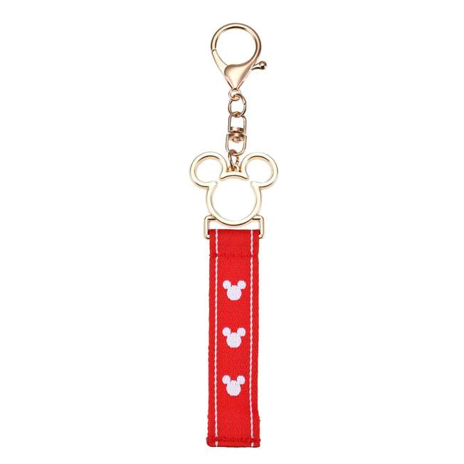 Llavero de Mickey Mouse con cinta roja