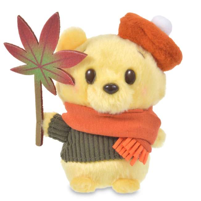 Peluche Pooh con hoja otoñal