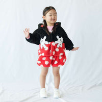 Polerón tipo poncho Minnie Mouse para niños (90-100)