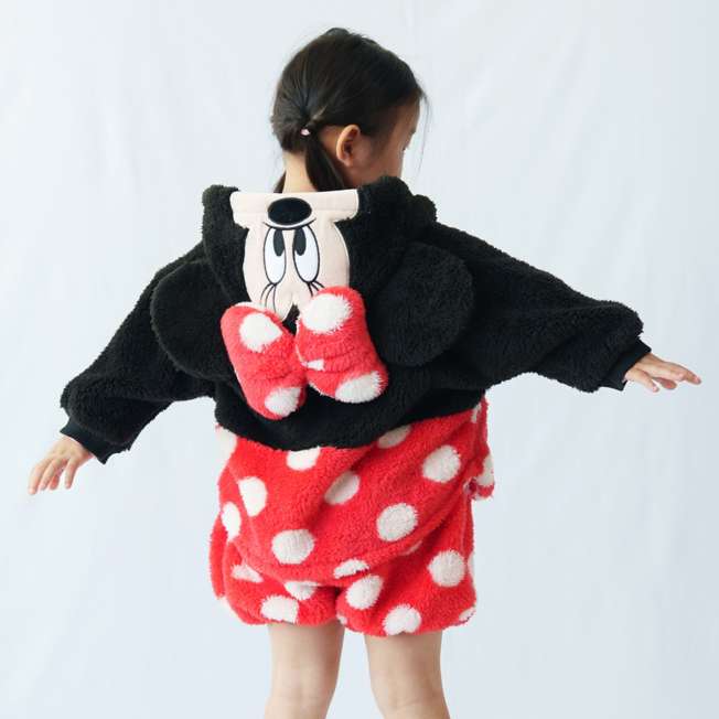 Polerón tipo poncho Minnie Mouse para niños (90-100)