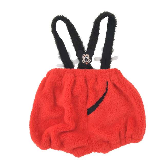 Pantalón infantil rojo de Mickey con tirantes