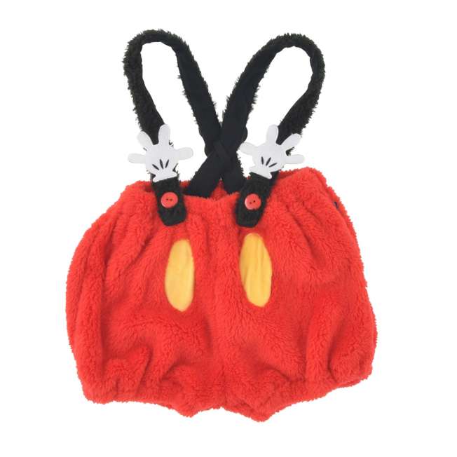 Pantalón infantil rojo de Mickey con tirantes