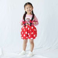 Pantalón infantil de Minnie con tirantes, tallas 90 a 100