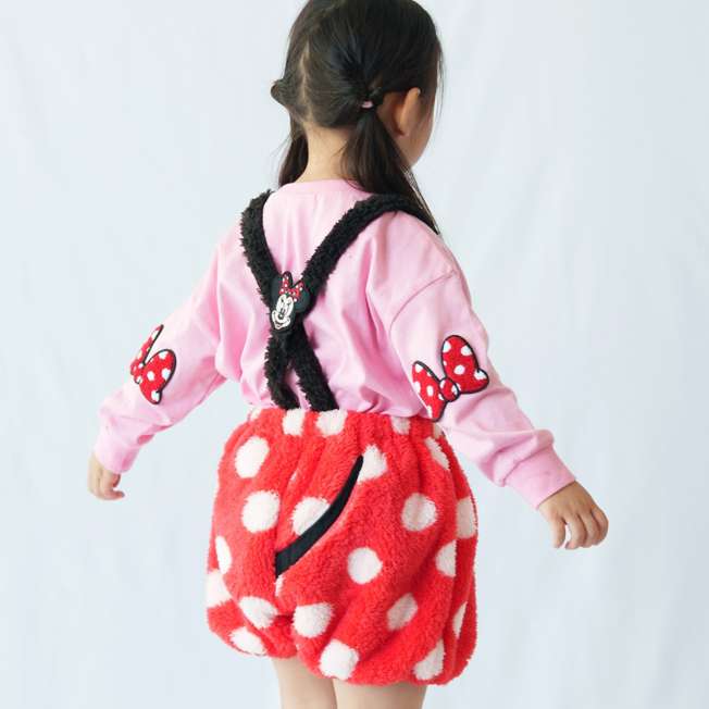 Pantalón infantil de Minnie con tirantes, tallas 90 a 100