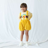 Pantalón infantil Winnie the Pooh con tirantes, amarillo 90–100