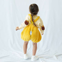 Pantalón infantil Winnie the Pooh con tirantes, amarillo 90–100