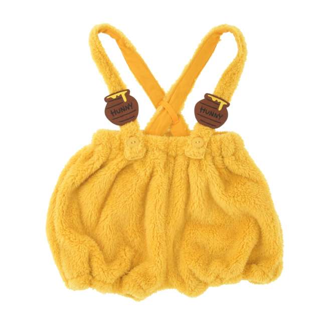 Pantalón infantil Winnie the Pooh con tirantes, amarillo 90–100