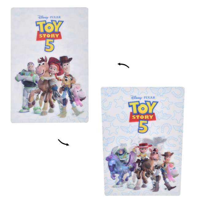Postal lenticular con logo de Toy Story 5
