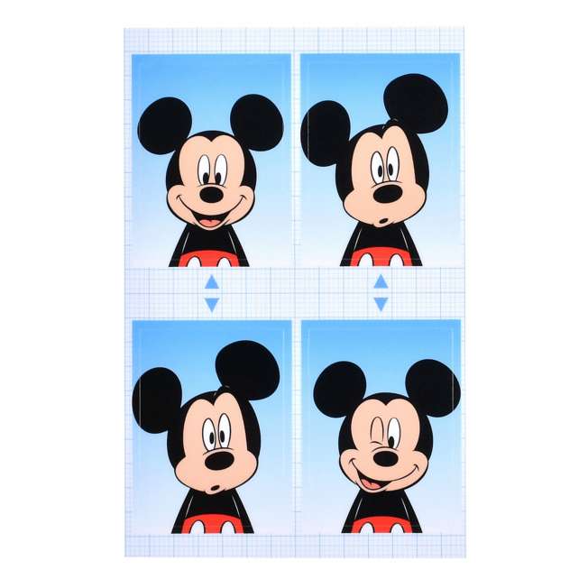 Stickers de Mickey con diseño de foto tipo carnet