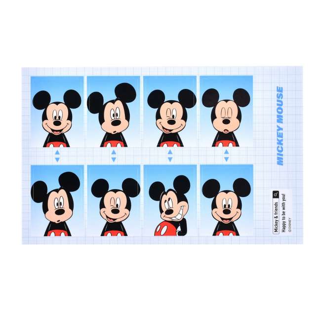 Stickers de Mickey con diseño de foto tipo carnet