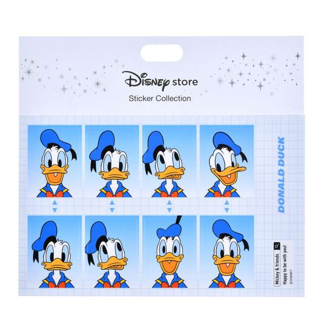 Stickers estilo foto carnet de Donald Duck