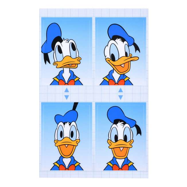 Stickers estilo foto carnet de Donald Duck