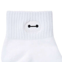 Calcetines cortos blancos de Baymax bordados (23-25 cm)