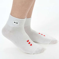 Calcetines cortos blancos de Baymax bordados (23-25 cm)