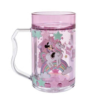 Vaso infantil transparente de Minnie y unicornio