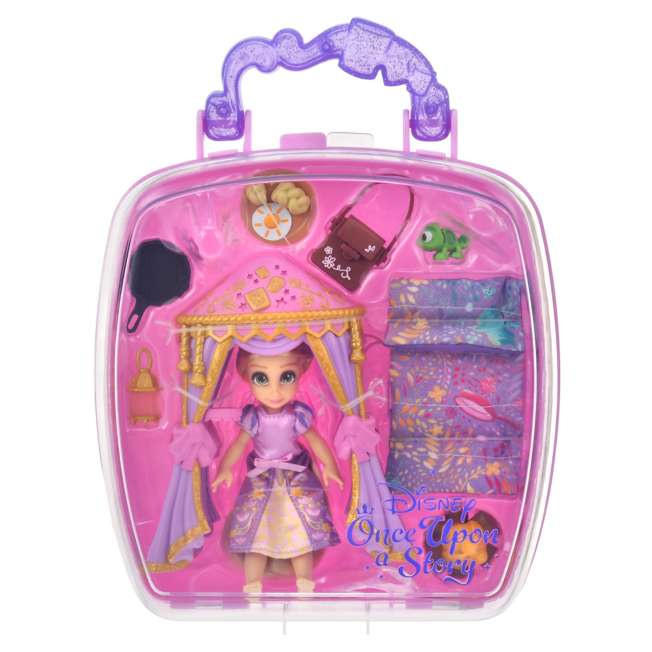 Set de juego mini de Rapunzel y Pascal con estuche