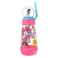 Vaso con bombilla Minnie y esfera de nieve