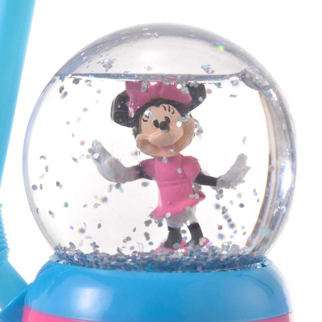 Vaso con bombilla Minnie y esfera de nieve