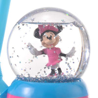 Vaso con bombilla Minnie y esfera de nieve